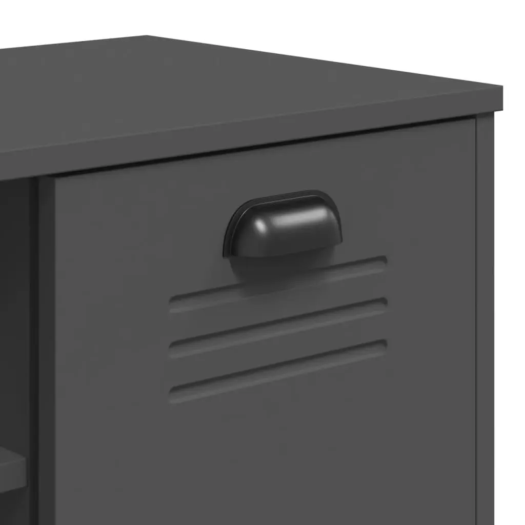 Shoe Bench Anthracite Grey Engineered Wood Storage Rack Organiser Entryway