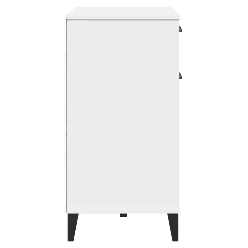 Sideboard White Industrial Design Storage Cabinet 80x40x80 cm Engineered Wood