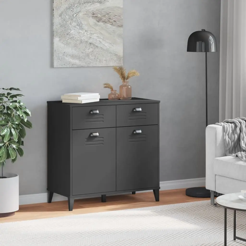 Anthracite Grey Industrial Sideboard