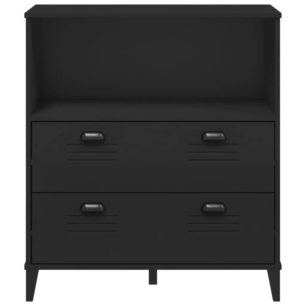 Industrial Bookcase for Home Black 80x40x90cm
