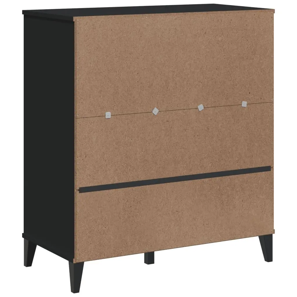 Industrial Bookcase for Home Black 80x40x90cm