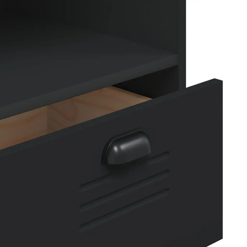 Industrial Bookcase for Home Black 80x40x90cm