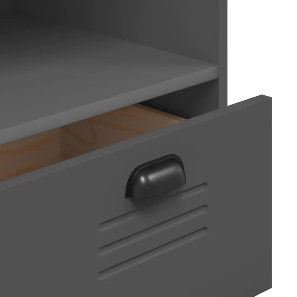 Industrial Bookcase Engineered Wood Anthracite Grey Open Shelving 80cm x 40cm x 90cm