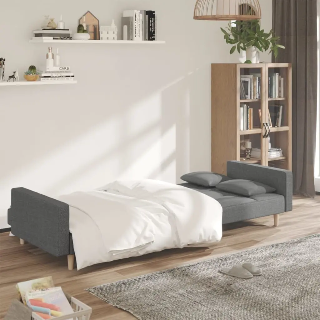 2-Seater Sofa Bed Light Grey