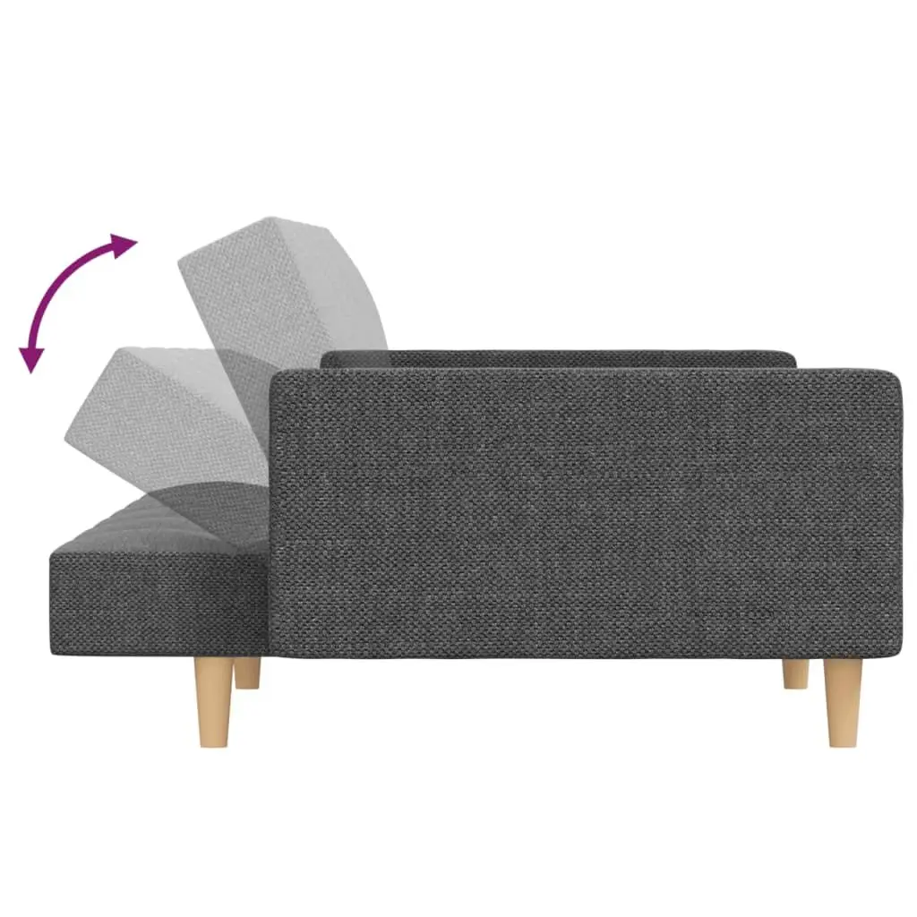 2-Seater Sofa Bed Light Grey