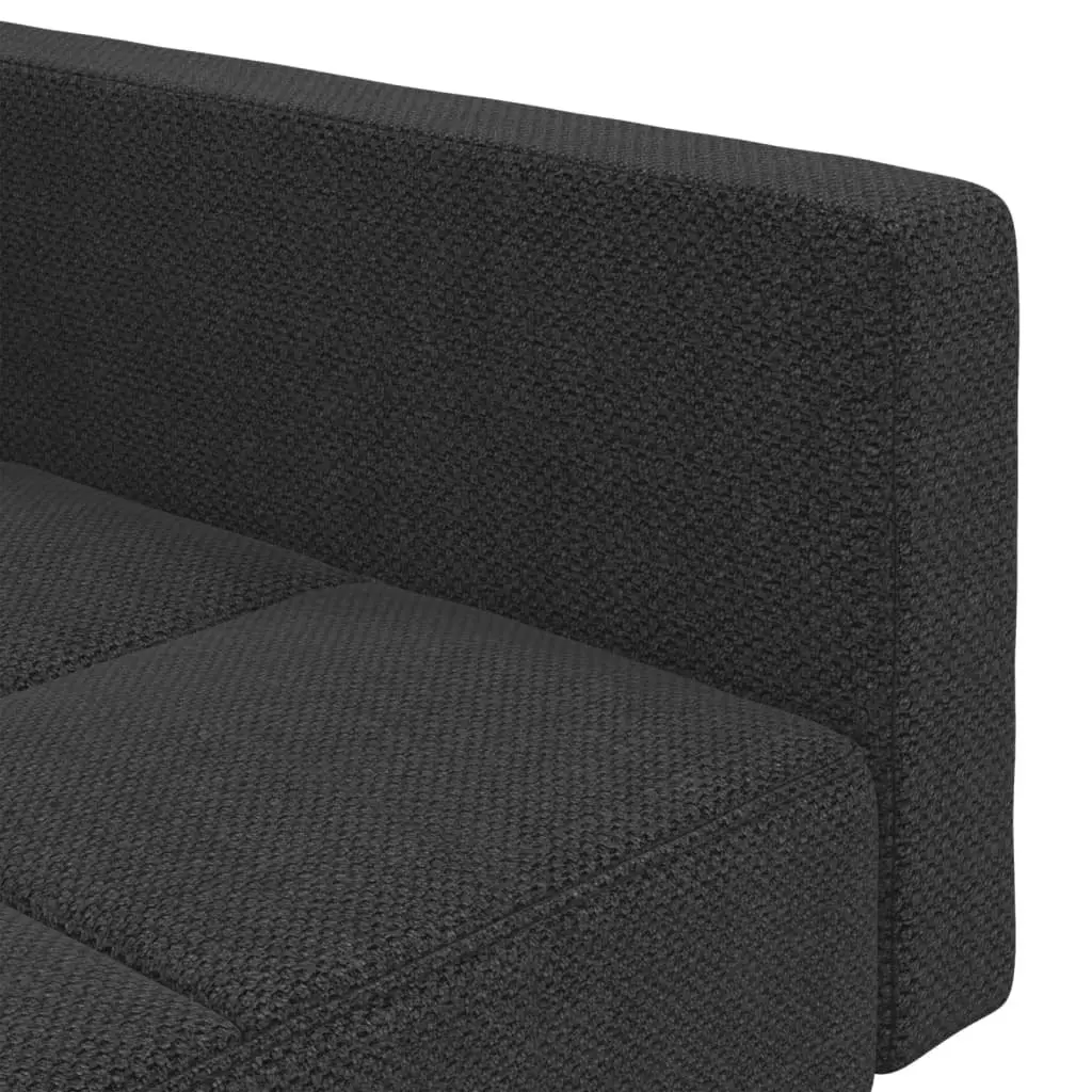 2-Seater Sofa Bed for Living Room Grey Fabric Convertible Day Bed