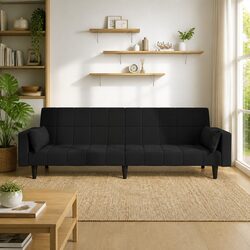 Black Velvet 2-Seater Sofa Bed Specifications