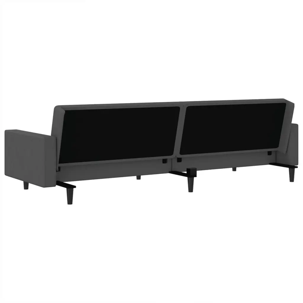 2-Seater Grey Velvet Sofa Bed