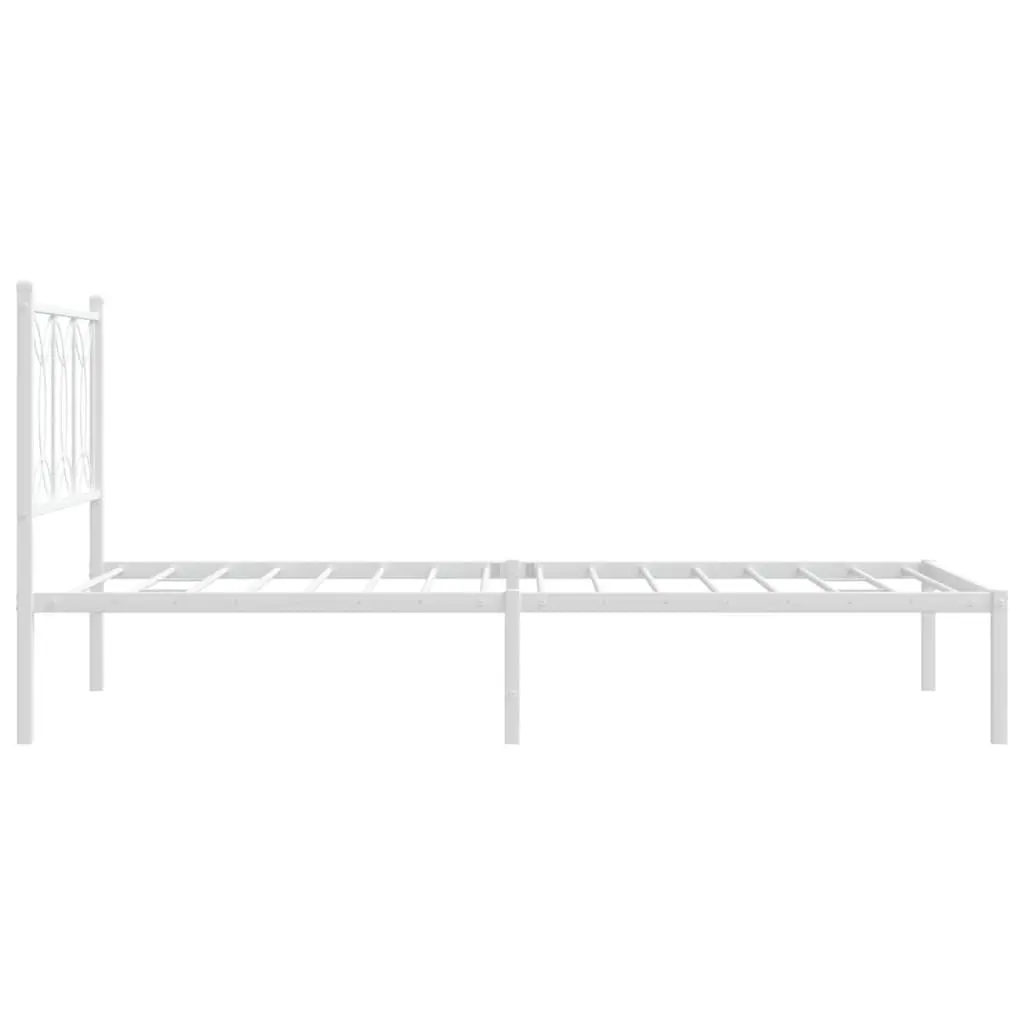Metal Bed Frame King Single Bedroom 107x203 cm White
