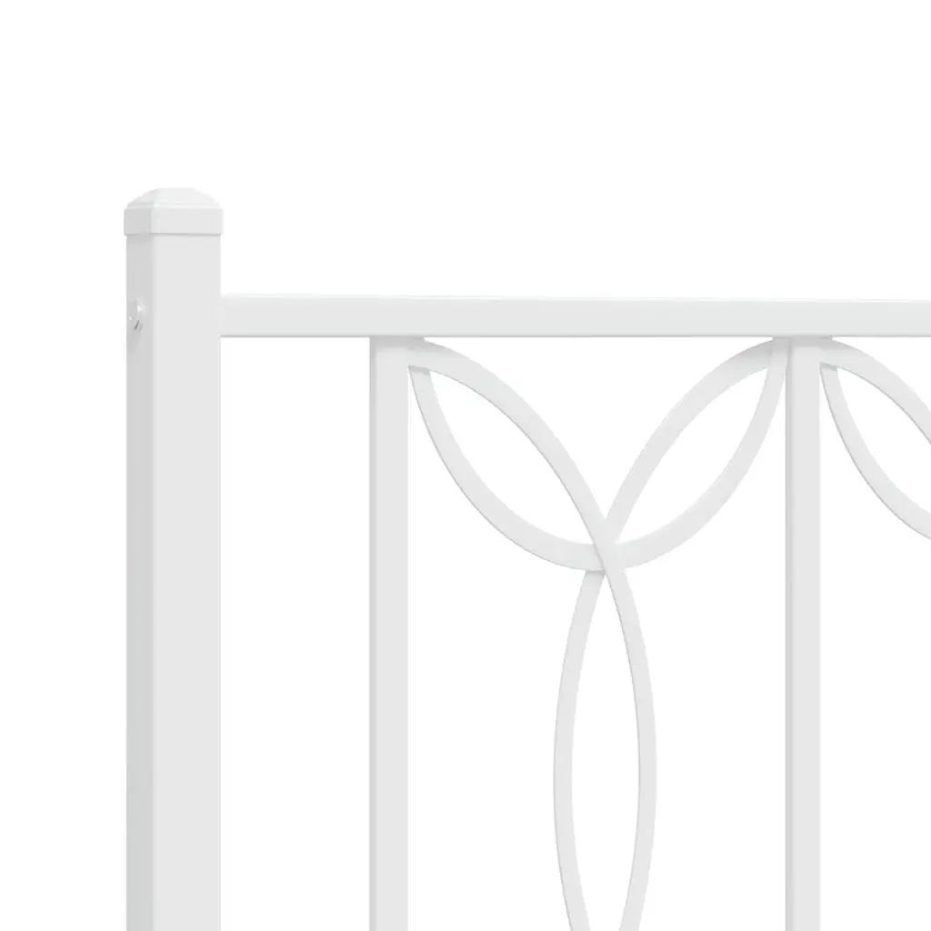 Metal Bed Frame King Single Bedroom 107x203 cm White
