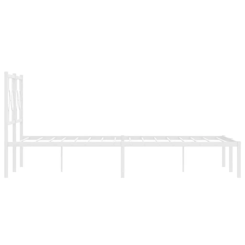 Metal Bed Frame with Headboard for Bedroom 135x190 cm