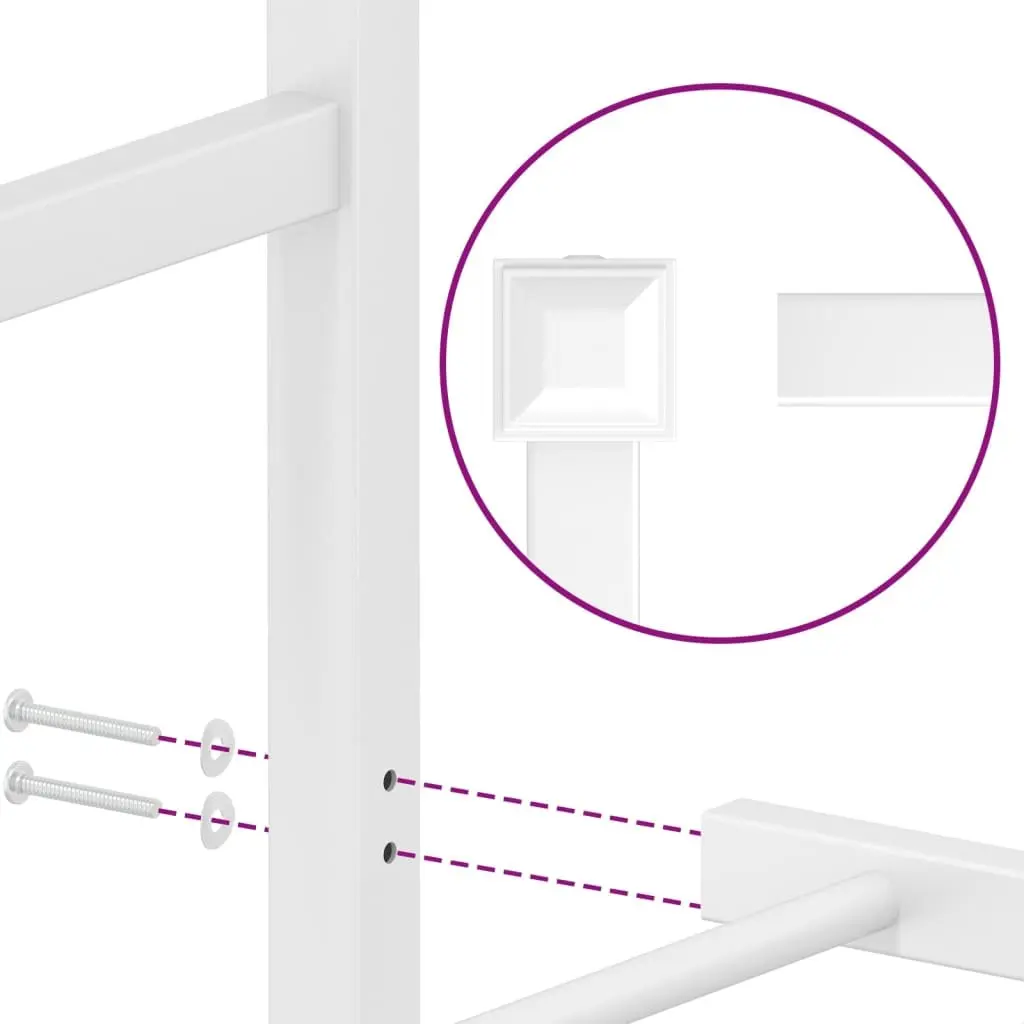 Metal Bed Frame with Headboard for Bedroom 135x190 cm
