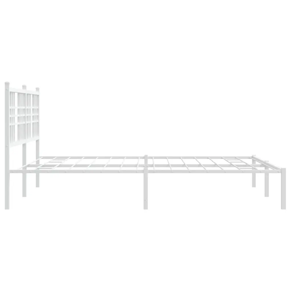 Metal Bed Frame White Bedroom 150x200 cm