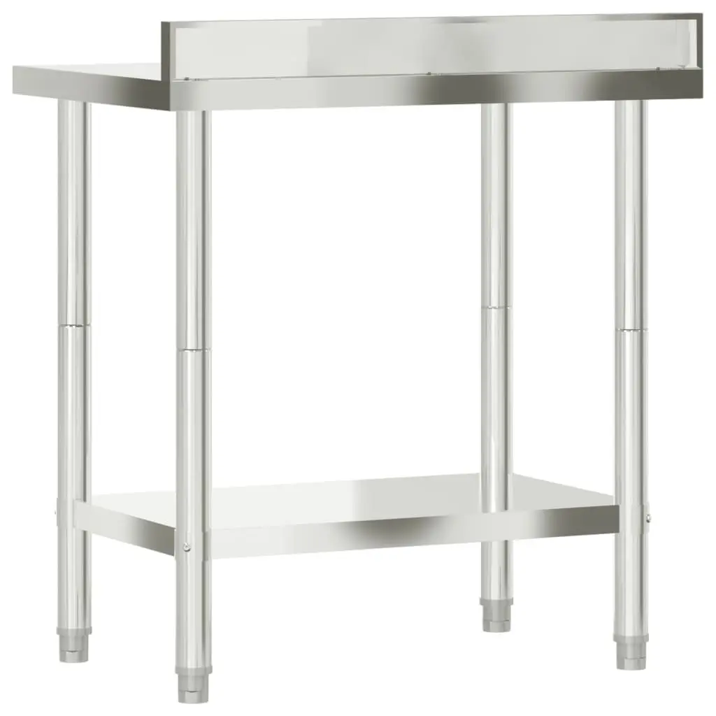 Stainless Steel Kitchen Work Table for Food Prep 82.5 x 55 x 93 cm