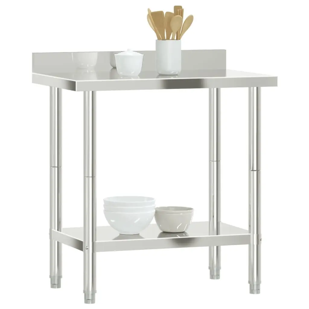 Stainless Steel Kitchen Work Table for Food Prep 82.5 x 55 x 93 cm