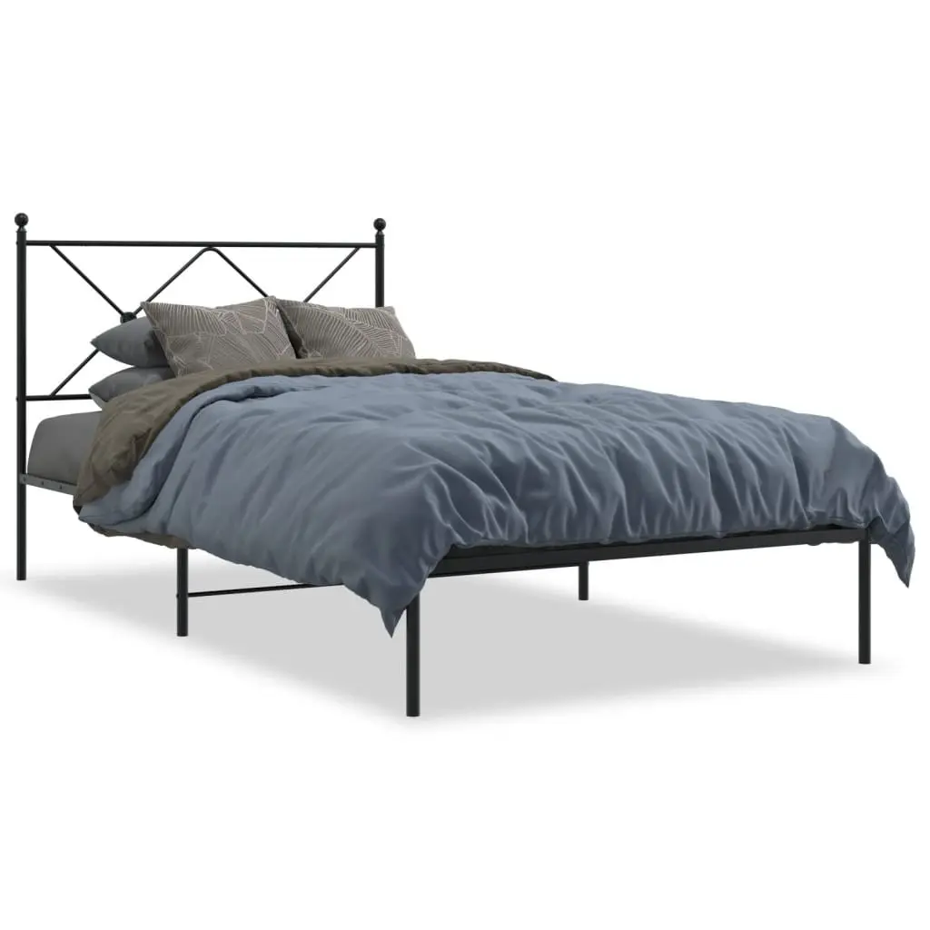 Metal Bed Frame King Single 107x203cm with Headboard