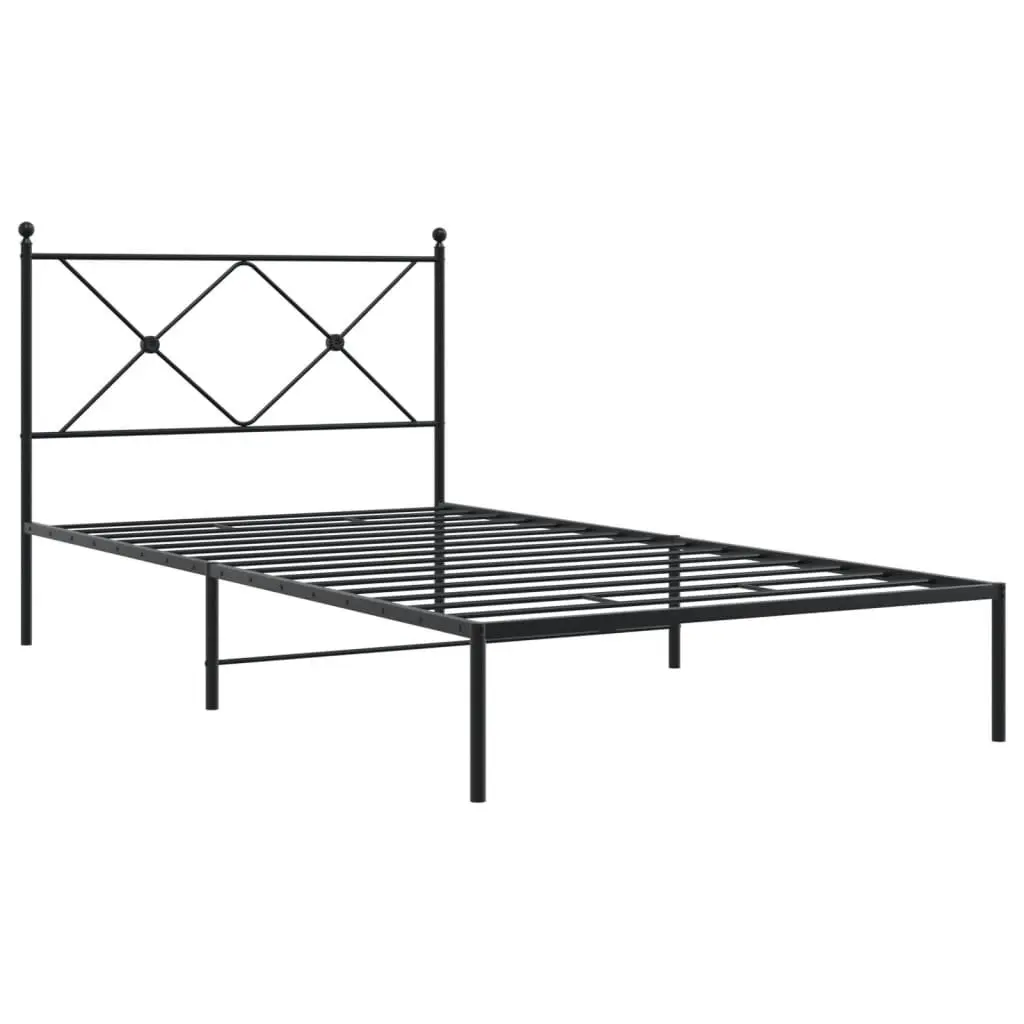 Metal Bed Frame King Single 107x203cm with Headboard