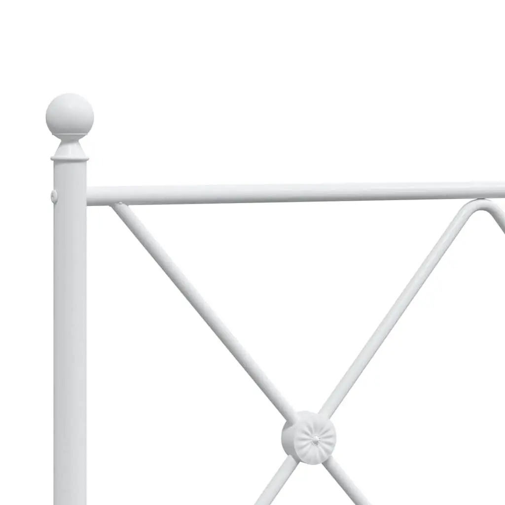 90x190 cm Metal Bed Frame with Headboard and Slatted Base
