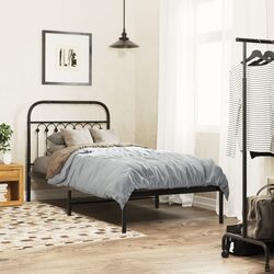 Specifications of Metal Bed Frame 90x190 cm, Black Finish