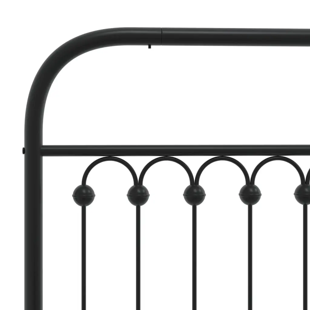 Metal Bed Frame Bedroom 90x190 cm Black
