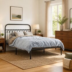King Single Metal Bed Frame Specifications: 107x203 cm