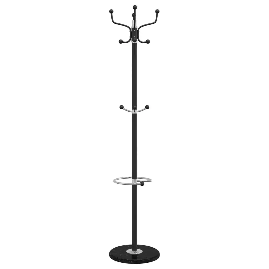 Coat Stand with Umbrella Holder for Hallway Living Room Bedroom 180cm Powder-coated Iron Frame 12 Hooks