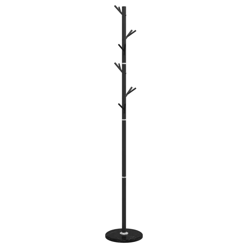 Coat Stand Black 175 cm Iron Frame 12 Hooks Hallway Bedroom Storage Organizer