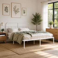 Specifications of Metal Bed Frame with Headboard 150x200 cm