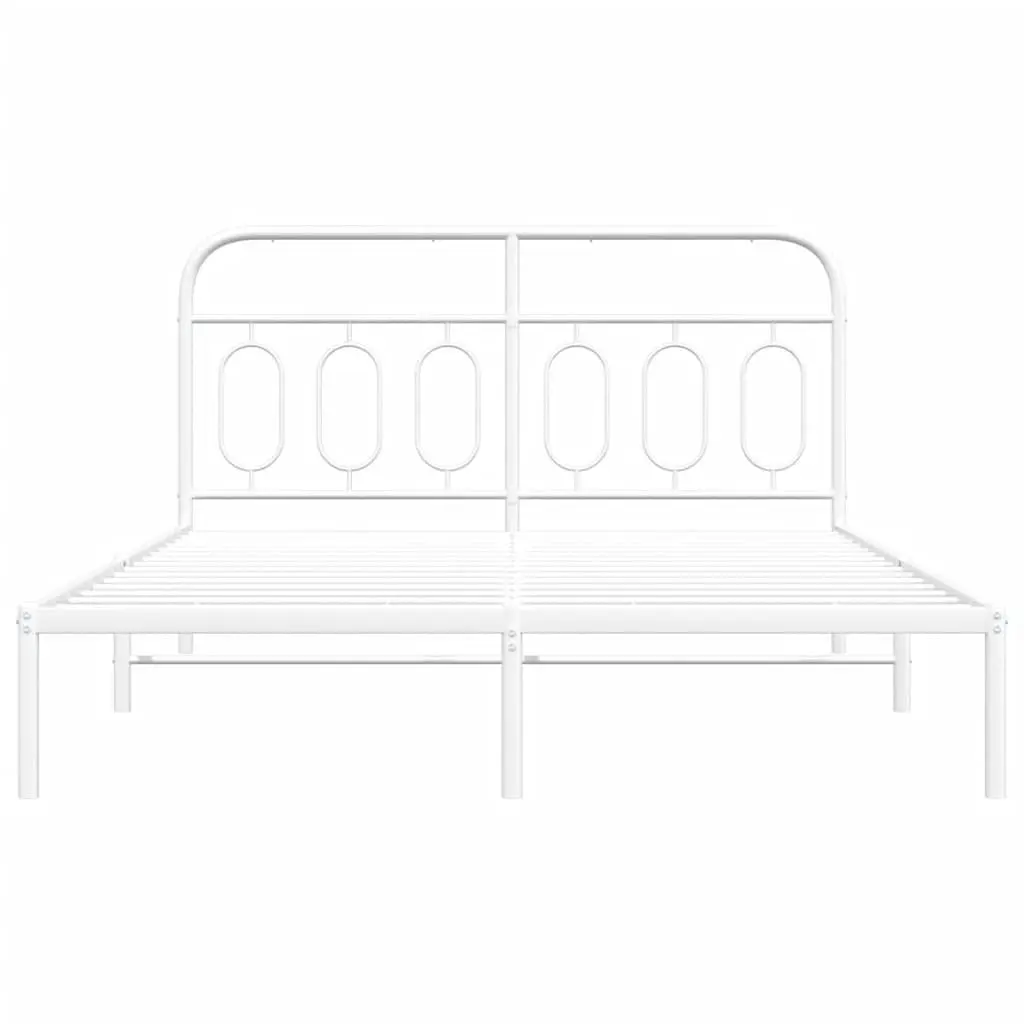 Metal Bed Frame with Headboard for Bedroom 150x200 cm