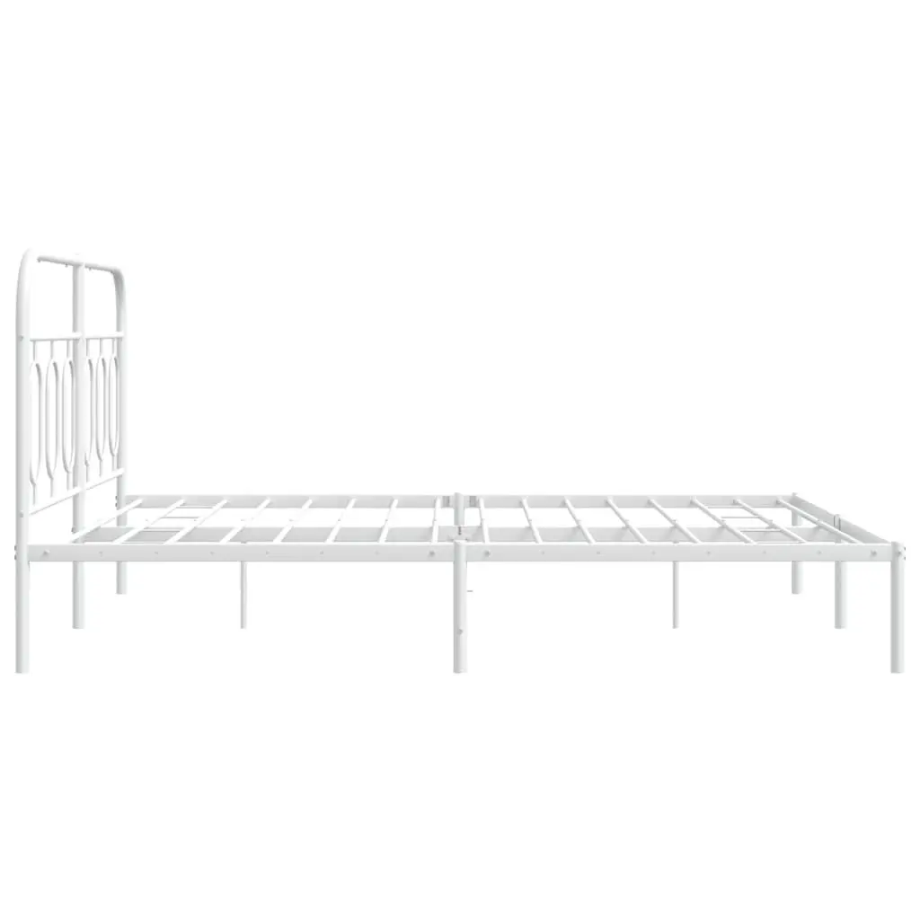 Metal Bed Frame with Headboard for Bedroom 150x200 cm