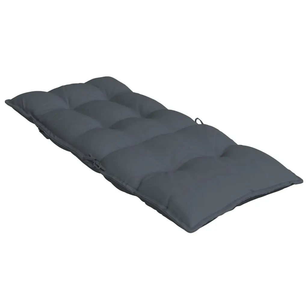 Highback Chair Cushions for Outdoor Garden Patio 2 Piece Anthracite Oxford Fabric
