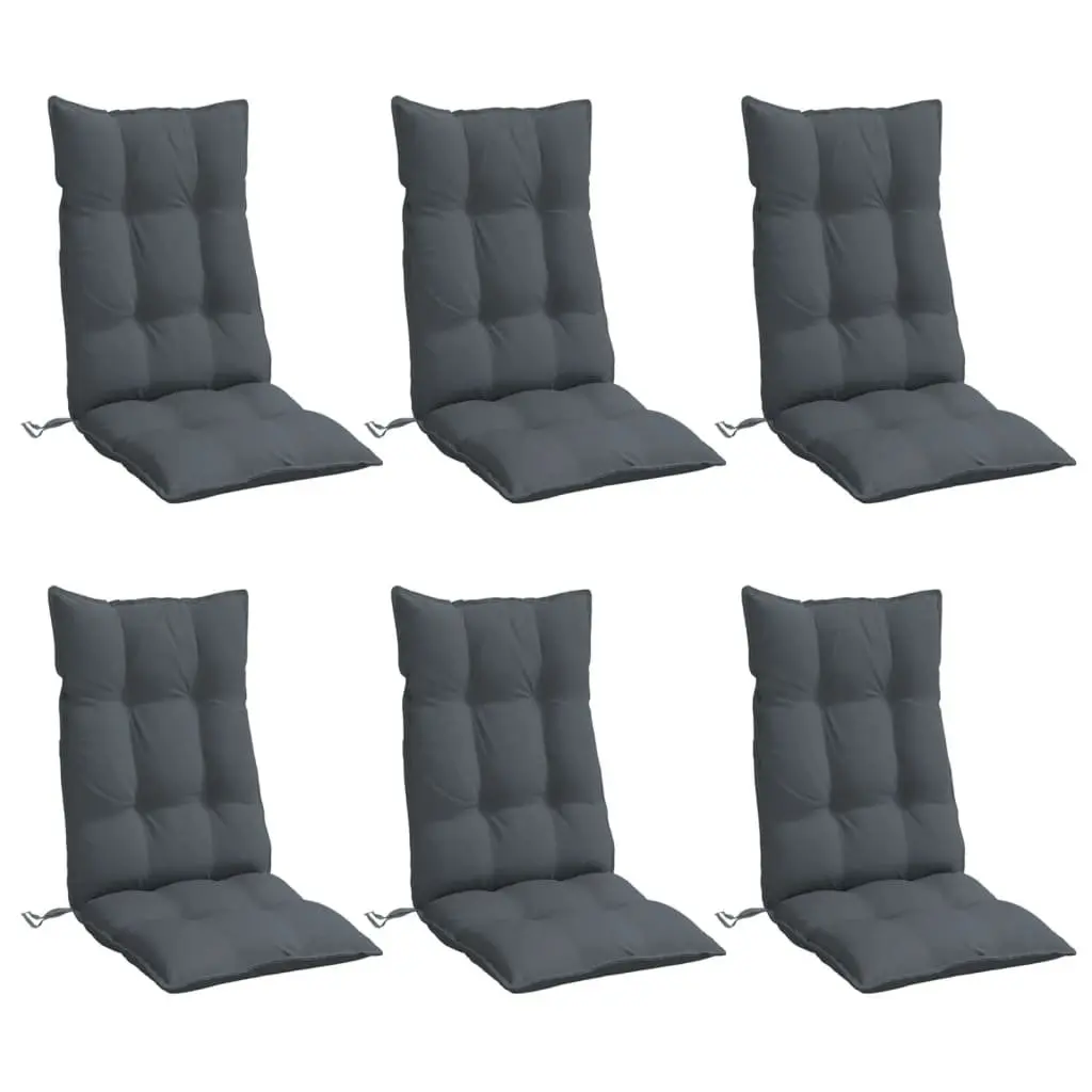 6 pcs Highback Chair Cushions in Anthracite