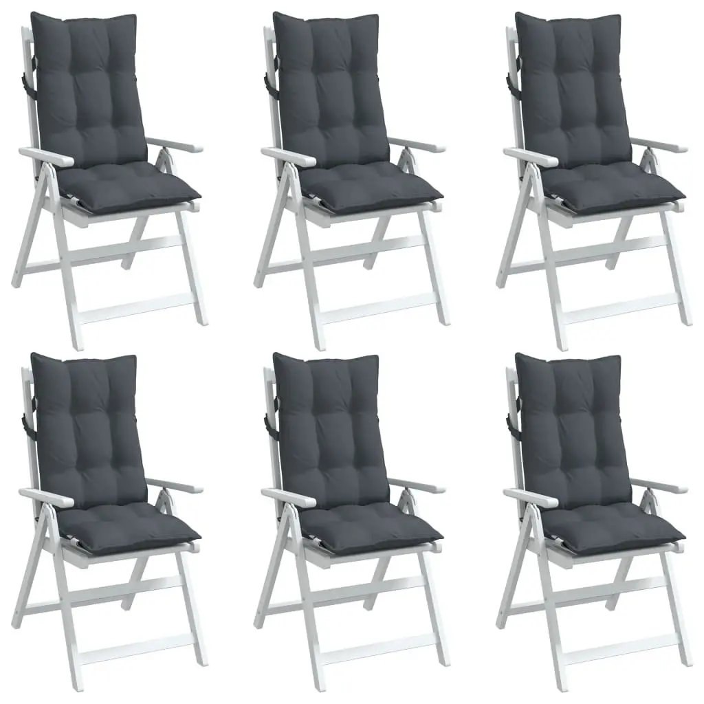 6 pcs Highback Chair Cushions in Anthracite