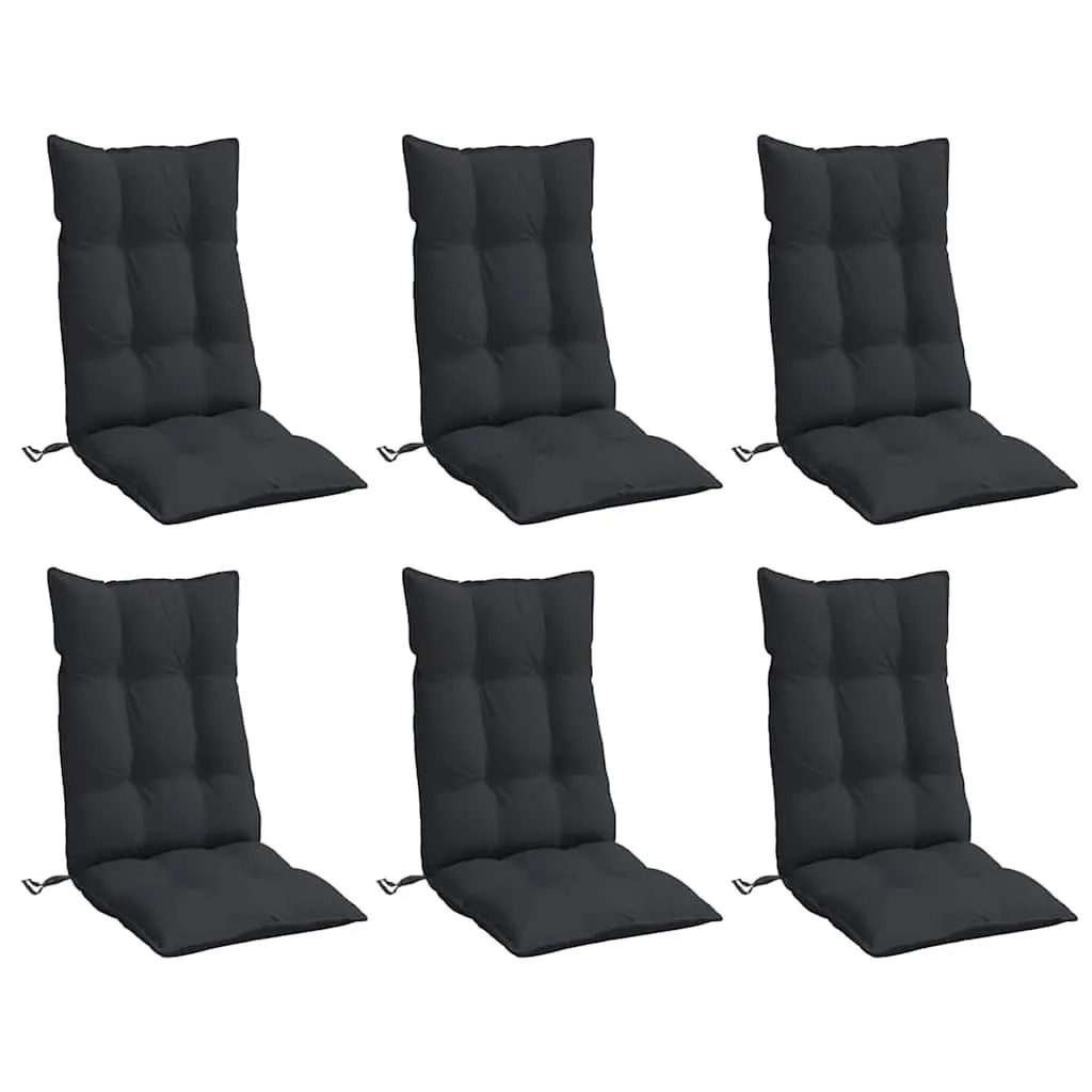 Highback Chair Cushions Set 6pcs