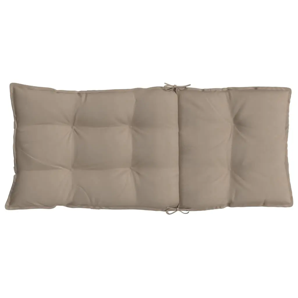 Highback Chair Cushions Outdoor Garden Patio Furniture Taupe 2 Piece