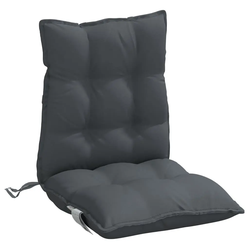 Lowback Chair Cushions Outdoor Garden Patio 6 Piece Anthracite Oxford Fabric
