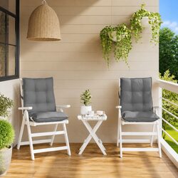 Lowback Chair Cushions 2 Pieces Grey - Dimensions & Specs