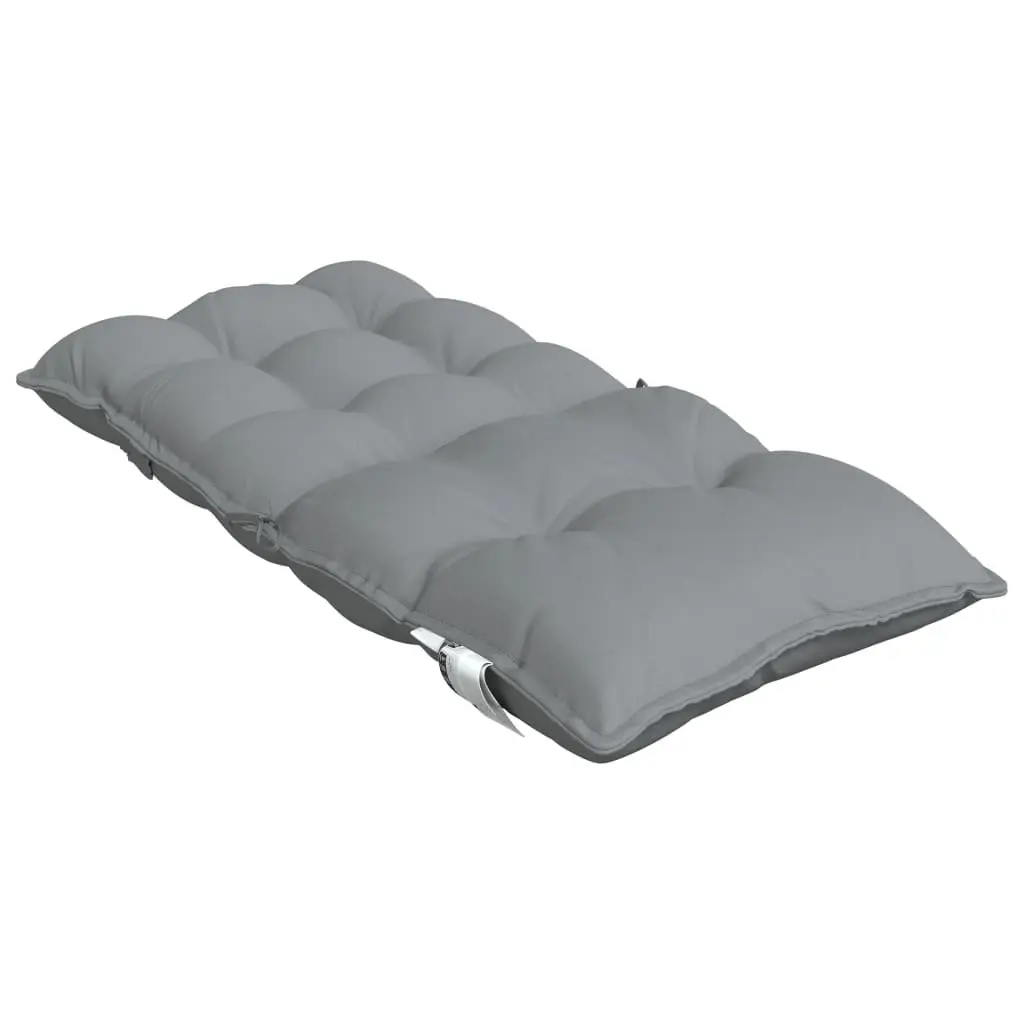 Lowback Chair Cushions 4 Piece Set Grey Oxford Fabric Outdoor Garden Patio Seat