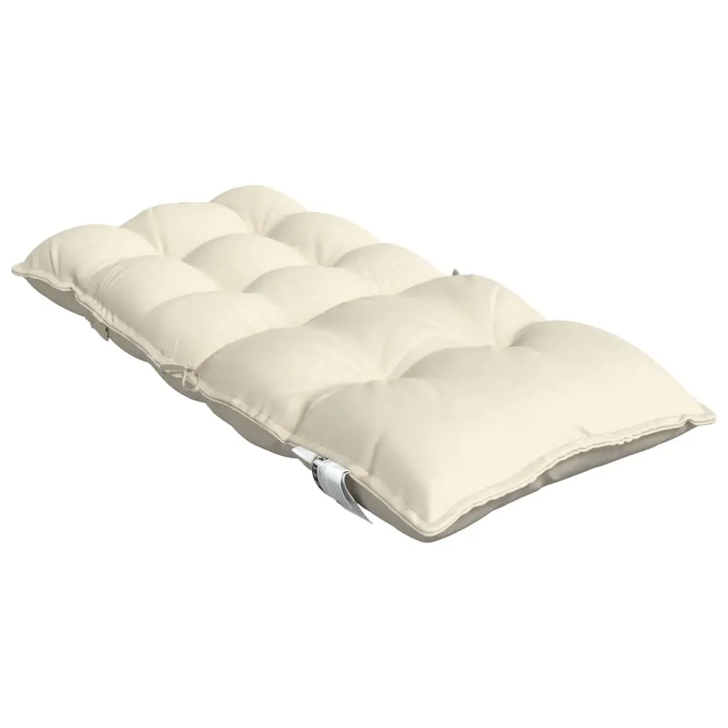 Lowback Chair Cushions 6 pcs Cream Oxford Fabric Outdoor Garden Patio Seat Pad
