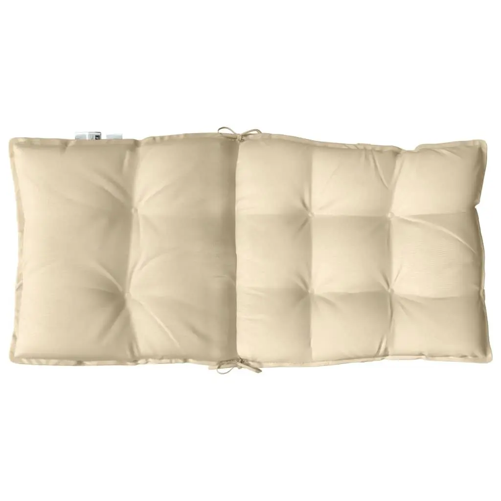 Lowback Chair Cushions 2 Pieces Beige Oxford Fabric Garden Patio Outdoor