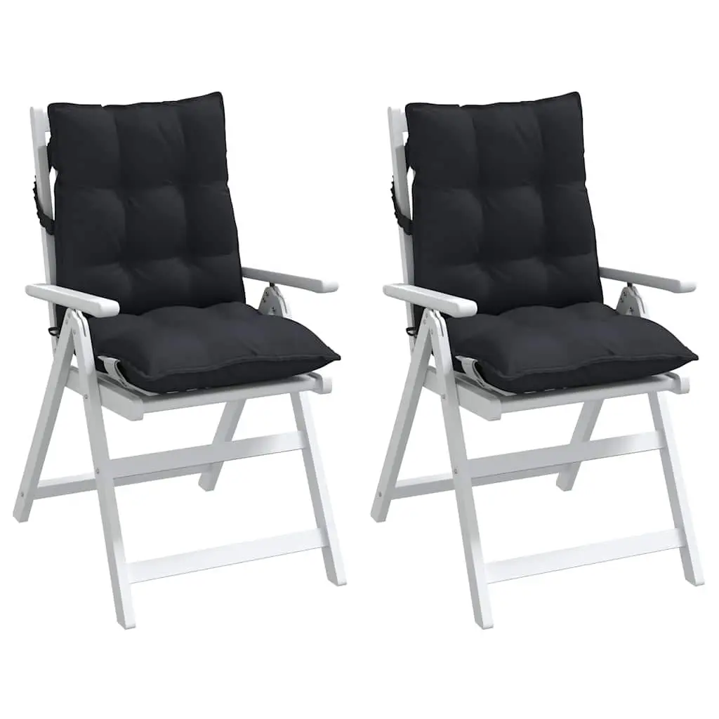 Lowback Chair Cushions 2 pcs Black