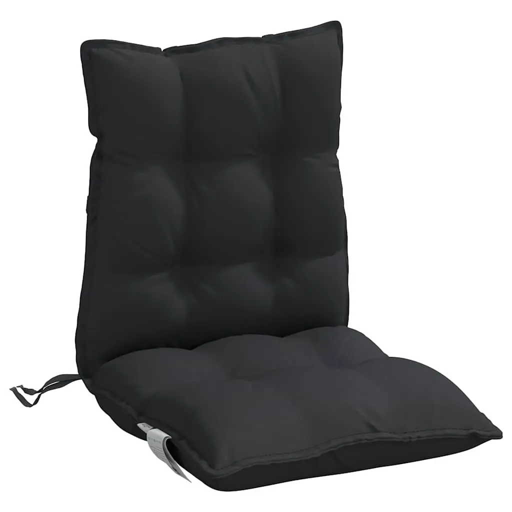 Lowback Chair Cushions 2 pcs Black