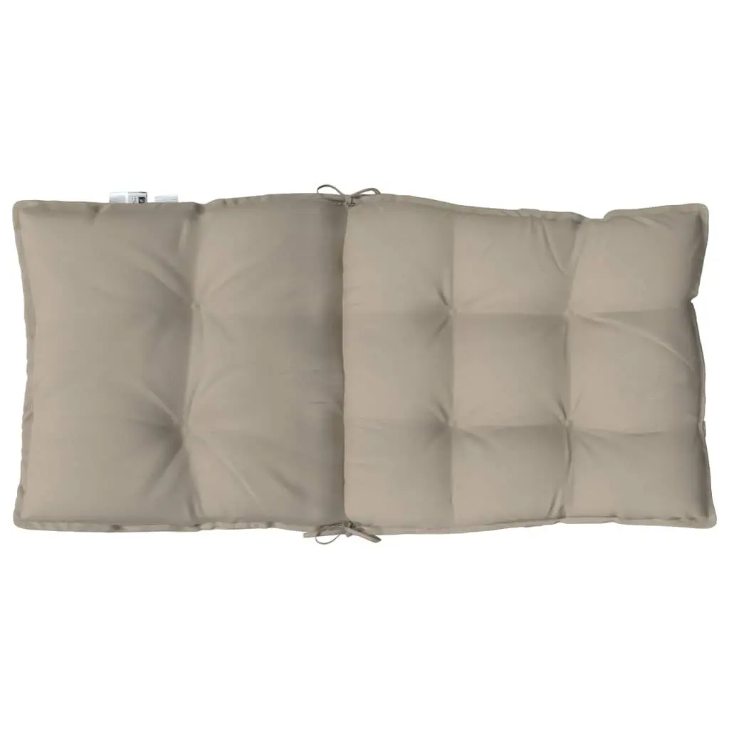 Lowback Chair Cushions for Outdoor Garden Patio 4 Pieces Taupe Oxford Fabric