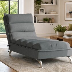 Specifications of Massage Chaise Lounge in Grey Fabric