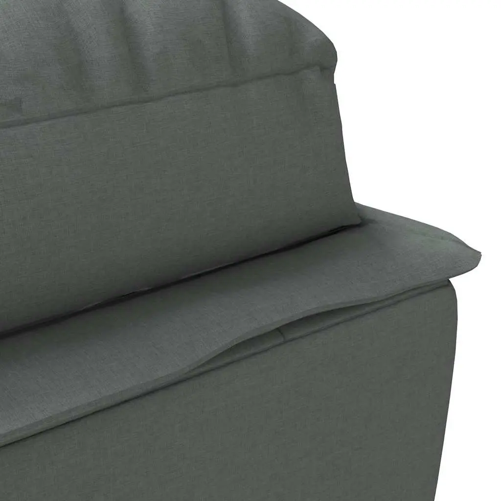 Massage Chaise Lounge for Living Room Dark Grey Fabric