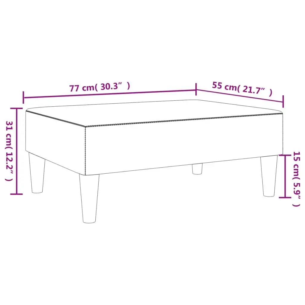 Footstool Living Room Dark Grey Compact Size