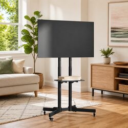 Durable TV Stand with Wheels for 32-70 Inch Screens