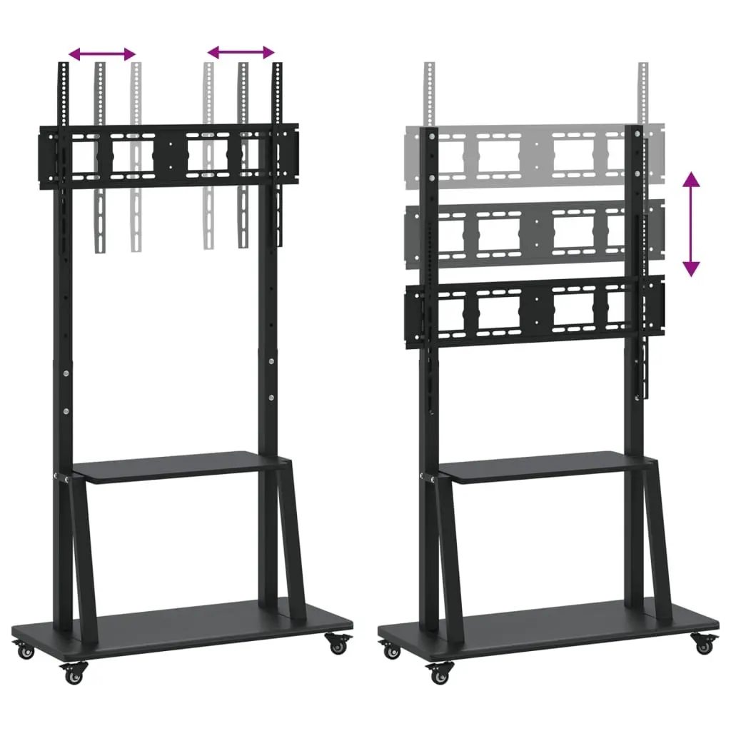 Height Adjustable TV Stand on Wheels for Large Screens