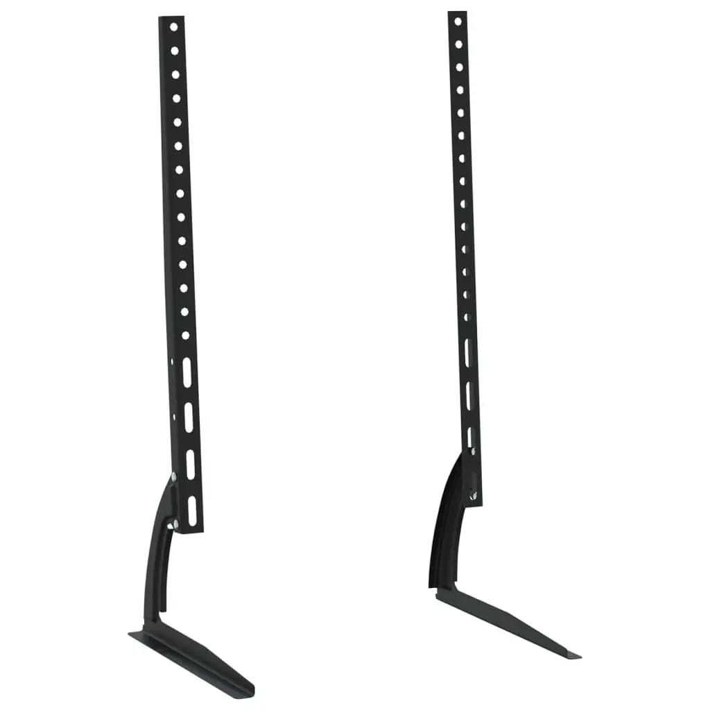 TV Stand Mount for 37-75 Inch Screens Dual Pedestal Height Adjustable Black