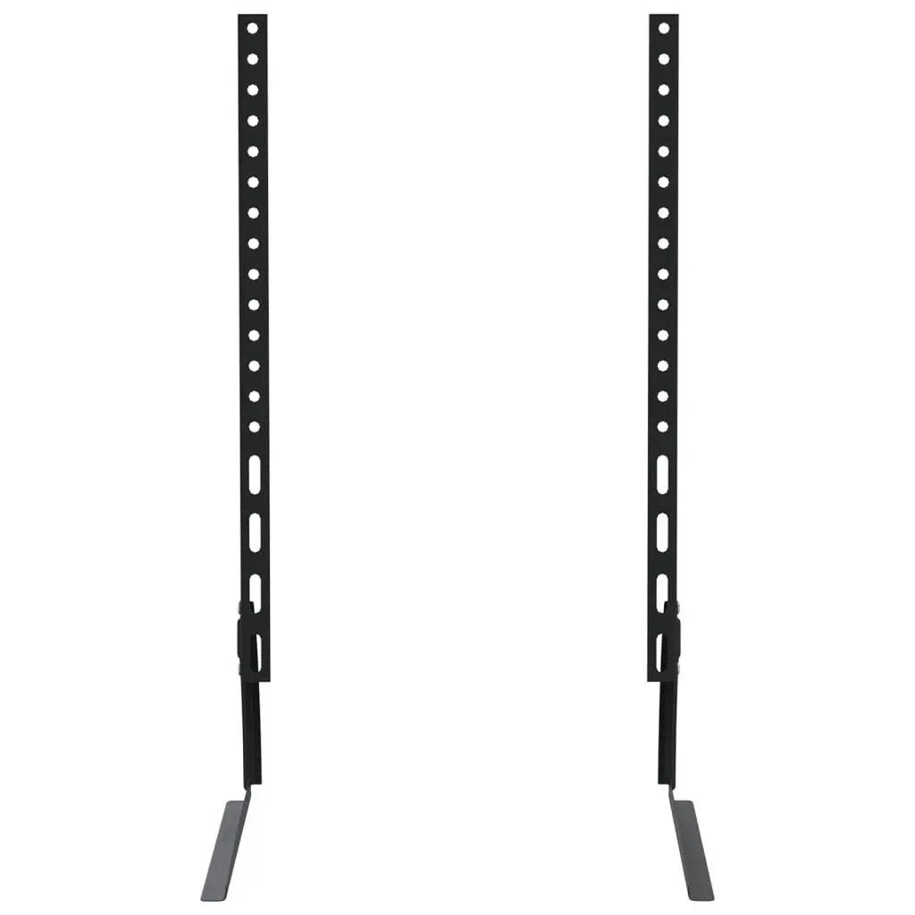 TV Stand Mount for 37-75 Inch Screens Dual Pedestal Height Adjustable Black